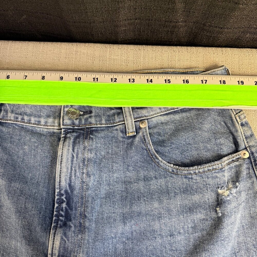 Everlane The Way High Organic Cotton Jeans High Rise Straight Regular 34 Raw Hem - Picture 9 of 14